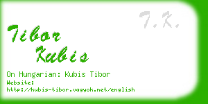 tibor kubis business card